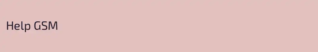 Help GSM